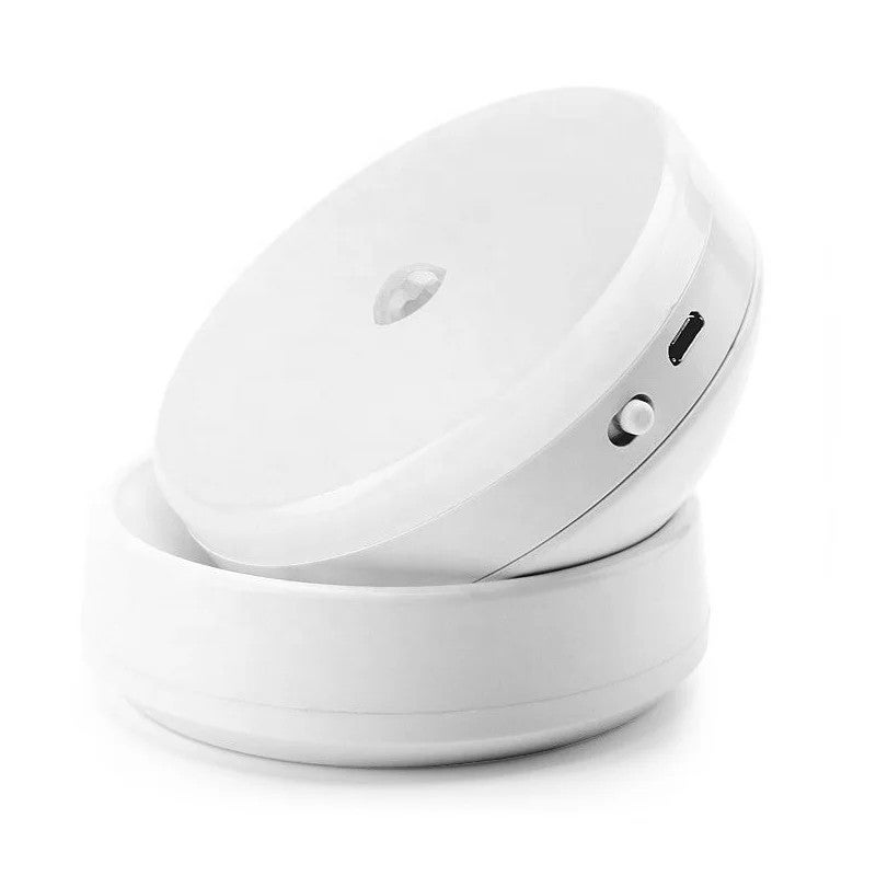 Bluejw Removable Sensor Wireless Night Light, USB Rechargeable 360° Motion Activated LED Lamp, Indoor/Outdoor Use - Image 1